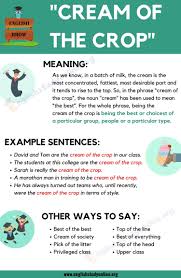 Cream Of The Crop How Do You Define This Trendy Idiom In English English Study Online In 2020 Idioms Good Grammar English Writing Skills