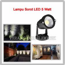 Gambar contoh lampu sorot taman. Jual Lampu Sorot Led Taman Model Piring Or Tiang 5 Watt 5 W Cob White Hilios Di Lapak Terang Jaya Elektrik Bukalapak