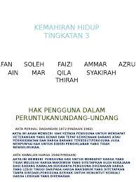 Akta penstabilan harga getah 1975. Kemahiran Hidup Form 3