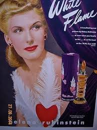 Ad for Helena Rubinstein's WHITE FLAME "A Breathtaking New Perfume." by  Vogue Magazine editors: (1943) Magazine&nbsp;/&nbsp;Periodical