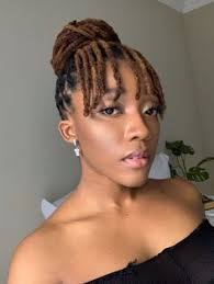 These hairstyles are not only perfect for ladies, men are included. How Cute Are These Bangs Dreadlocks Dreadlockstyle Locstyles Locstylesforwomen In 2021 Short Locs Hairstyles Hair Styles Locs Hairstyles