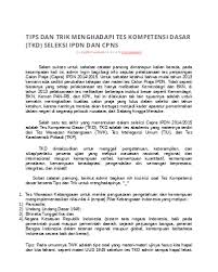 Contoh soal seleksi cpns atau tenaga non pns kompetensi sumber : Download Soal Tkd Kedinasan Download File Guru