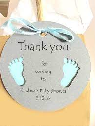 Round Gift Tags With Baby Feet Thank You For Coming Baby Shower Thank You Gift 10 Tags Baby Shower Thank You Gifts Baby Shower Diy Baby Boy Shower