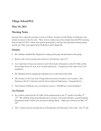Village School PSA May 10, 2011 Meeting Notes