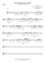 Easy to expert6 jam sessions · chords The Power Of Love Noten Liedtekst Und Akkorde Fur Gesang Mit Begleitung Playyournotes