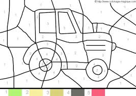 Tracteur 141929 transport des dessins à colorier de transport. Coloriage Magique Tracteur Facile Dessin Gratuit A Imprimer