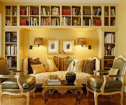 I Love The Sofa Tucked Into An Alcove Formed By Teh Bookcase Small Living Rooms Small Living Room Furniture Living Room Furniture Arrangement