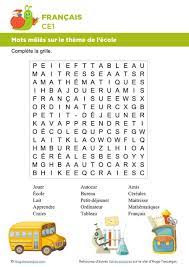 Mots fleches gratuits a imprimer ce1 / les mots fléchés fortissimots sont téléchargeables et imprimables au format pdf. Vocabulaire Mots Meles Sur Le Theme De L Ecole