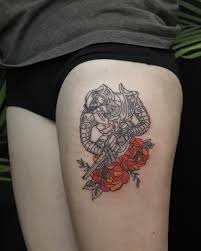 Some women tattoo a single large bloom on their thighs for a. Top 73 Thigh Tattoo Ideas 2020 Inspiration Guide