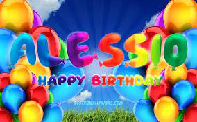 Scarica Sfondi Alessio Buon Compleanno 4k Cielo Coperto Sfondo Popolare Italiana Nomi Maschili Festa Di Compleanno Palloncini Colorati Alessio Nome Felice Compleanno Di Alessio Il Concetto Di Compleanno Compleanno Di Alessio Alessio