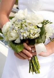 Colorful pink,blue,green,white bouquet of hydrangea in creative composition. Hydrangea Wedding Bouquets