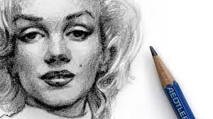 How To Draw Marilyn Monroe With Pencil - Youtube