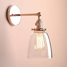 Buyee Modern Vintage Industrial Metal Head Glass Shade Loft Wall Light Scone Wall Lamp Copper Head Amaz Wall Lights Sconces Wall Lamps Wall Sconce Lighting