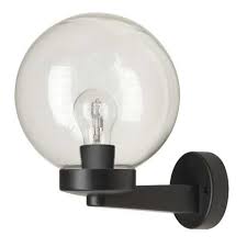 Applique Murale D Exterieur Globe En Plastique Noir Burgos Parement Mural Applique Murale Exterieur Applique Murale Noire