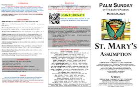 PALM SUNDAY ASSUMPTION