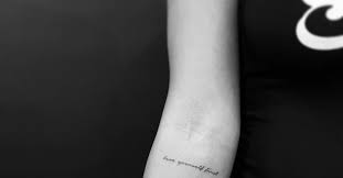 Tattoo Artist Evan Kim Tags Styles Lettering Quotes English Quotes Love Yourself First Love Love Quot Love Yourself First Tattoo Artists Inner Forearm