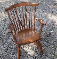 Antique Baumritter Ethan Allen Maple Rocking Chair Dated 1959 Rocking Chair Chair Antiques