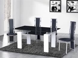 Save 15% in cart on select furniture with code july. Black Glass High Gloss Dining Table And 4 6 Chairs Homegenies