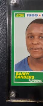 1989 Score NFL Football Card #257 Barry Sanders Rookie Card RC GEM MINT