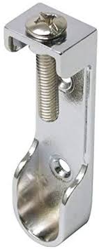 Oval Wardrobe Rail Hanging End Supports Rail Brackets 15mm Wide Polished Chrome X4 Amazon Co Uk Diy Tools
