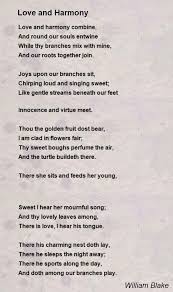 Love And Harmony Blake Poetry William Blake Poems