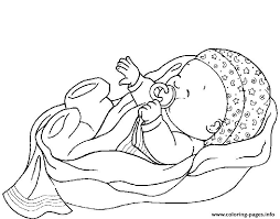 Baby coloring pages are a fun way to celebrate a new baby in your house. Sleeping Baby Coloring Pages Printable