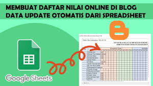 Check spelling or type a new query. Membuat Daftar Nilai Online Di Blog Dari Data Google Sreadsheet Cara Publish Google Sheet Ke Blog Youtube
