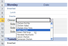 Meal Planner Template For Excel Meal Planning Template Meal Planner Template Meal Planner