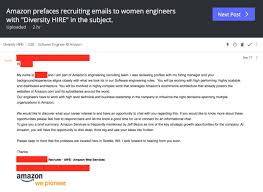 How to properly accept job offer using email is your last essential step for getting a job. Dear Diversity Hire Amazon S Weapons Grade Fail In Recruitment Email To Woman Techie The Register