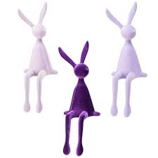 Floristik24.es Conejito de Pascua violeta decorativo