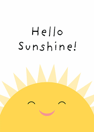 Перевод слова sunshine, американское и британское произношение, транскрипция, словосочетания, однокоренные слова, примеры использования. Hello Sunshine Poster Smiling Sun Desenio Eu