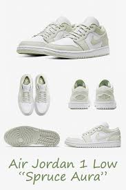 Jordan 1 Mid Se White Black Red Spruce Gs Air Jordan 1 Low Spruce Aura Video In 2020 Hype Shoes Air Jordans Shoe Wishlist