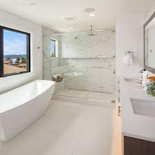 Marble, marble everywhere.and we can't get enough of it. 75 Beautiful Mid Century Modern Marble Tile Bathroom Pictures Ideas July 2021 Houzz