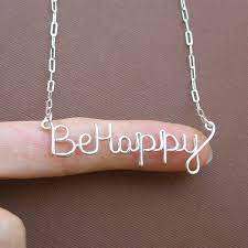 Be Happy Necklace All Sterling Silver By Pianobenchdesigns 39 00 Diy Wire Jewelry Wire Wrapped Jewelry Wire Jewelery