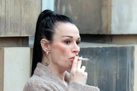 This is Leanne Houston. The former glamour model and an accomplice tortured  a man to rob him of his cash inheritance have each been jailed for five and  a half years. Leanne