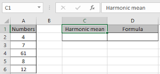 How To Use The Harmean Function In Excel