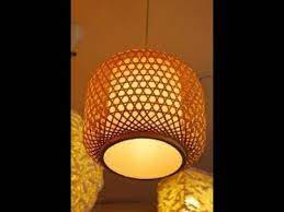 Cara mudah membuat lampu hias meja dari batok kelapa dan anyaman bambu. Kap Lampu Gantung Modern Anyaman Bambu Ideku Unik