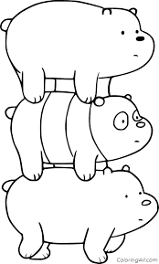 By pressing 'print' button you will print only current page. We Bare Bears Coloring Pages Coloringall