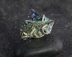 Large Bismuth Ring Bismuth Bismuth Crystal Rings