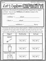 Mass And Capacity Milliliters Liters Grams And Kilograms Capacity Activities Capacity Worksheets Volume Worksheets
