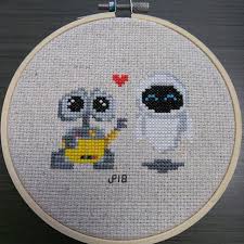 Cross stitch house cross stitch for kids cross stitch boards cross stitch bookmarks mini cross stitch cross stitch needles funny cross stitch patterns cross stitch designs cross stitching. Wall E And Eve Cross Stitch Pattern Instant Download Pdf Etsy In 2020 Disney Cross Stitch Patterns Easy Cross Stitch Patterns Cross Stitch Patterns