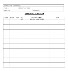 Find & download free graphic resources for rundown. Free 12 Sample Shooting Schedules In Pdf Ms Word Excel