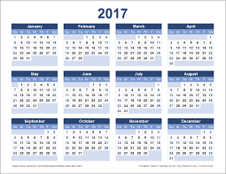 Download A Free Printable 2017 Yearly Calendar From Vertex42 Com Printable Yearly Calendar Calendar Printables Free Printable Calendar
