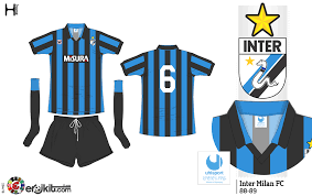 Football club internazionale milano, conhecida normalmente por internazionale, inter de milão ou simplesmente inter, é um clube italiano de futebol com sede na cidade de milão, capital da região da lombardia. Kit Design By Eroj 1988 89 Inter Milao Home E Away