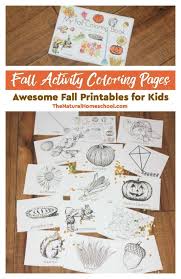 Color the picture of two children playing toget. Fall Activity Coloring Pages Awesome Fall Printables For Kids The Natural Homeschool