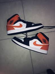 Air Jordan 1 Mid Orange Air Jordans Jordans Nike Air Force Sneaker