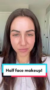 Half face makeup challenge, this makeup is a game changer! Request a custom  shade match ⬆️⬆️ #MoveToTheBeatOfBai #comedancewithme #makeupforbeginners  #easymakeup #grwm #fypシ