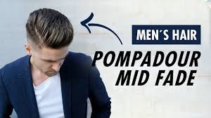Undercut fade pomp with beard. Pompadour Mid Fade Undercut For Men Barber Style Men S Hair Summer Trends Youtube