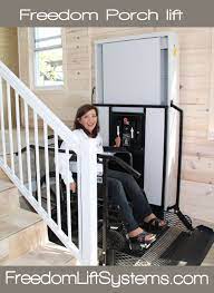 Freedom 52 Inch Outside Wheelchair Elevator Lift Straight Right Wheelchair Elevator A Frame House A Frame Cabins