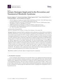 PDF) Dietary Strategies Implicated in the Prevention and Treatment of  Metabolic Syndrome
